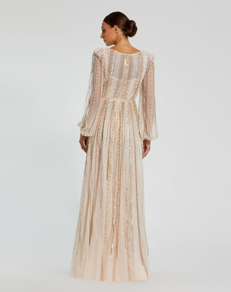 Mac Duggal 94081-Peach-BK