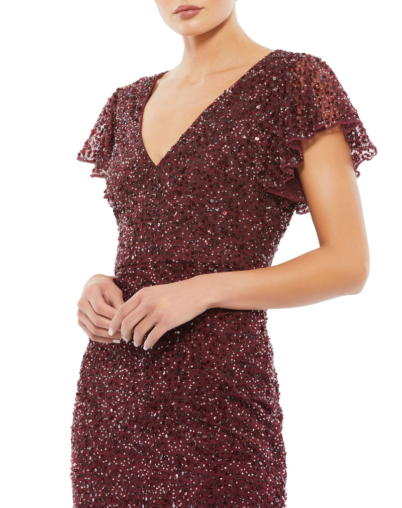 Mac Duggal A10801-Garnet-CL