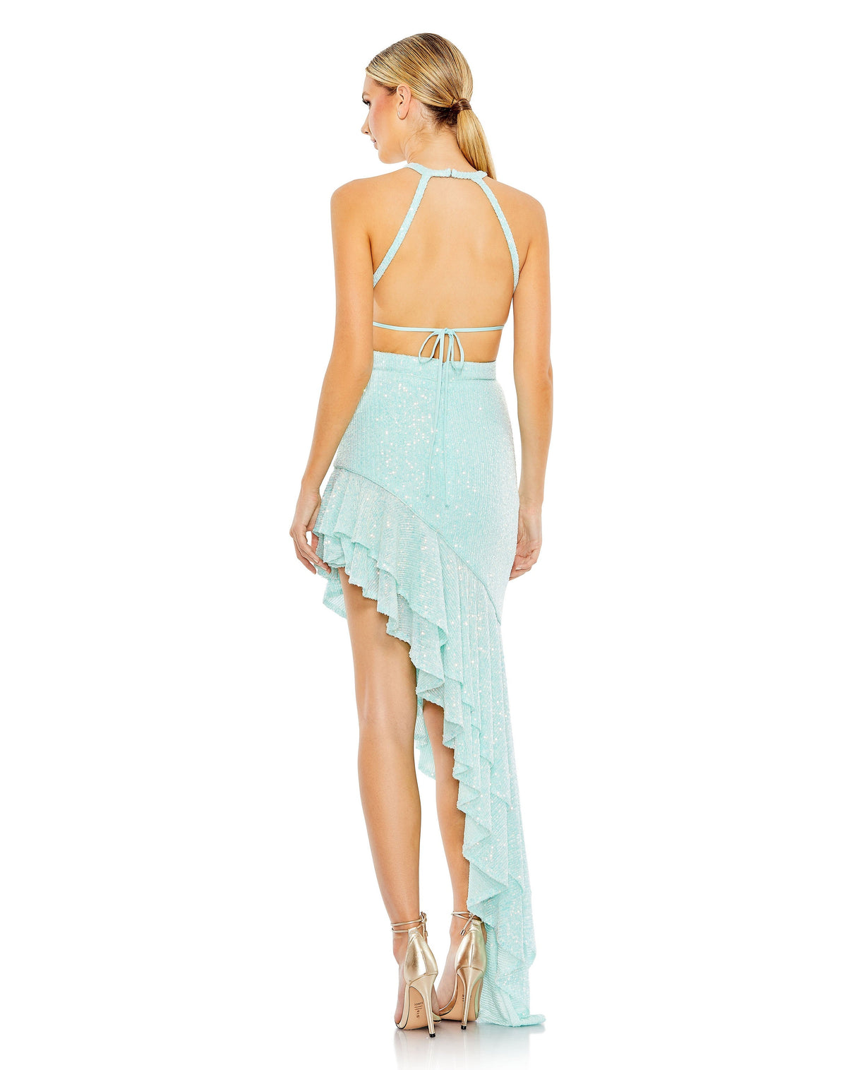 Mac Duggal A11274-Aqua-BK