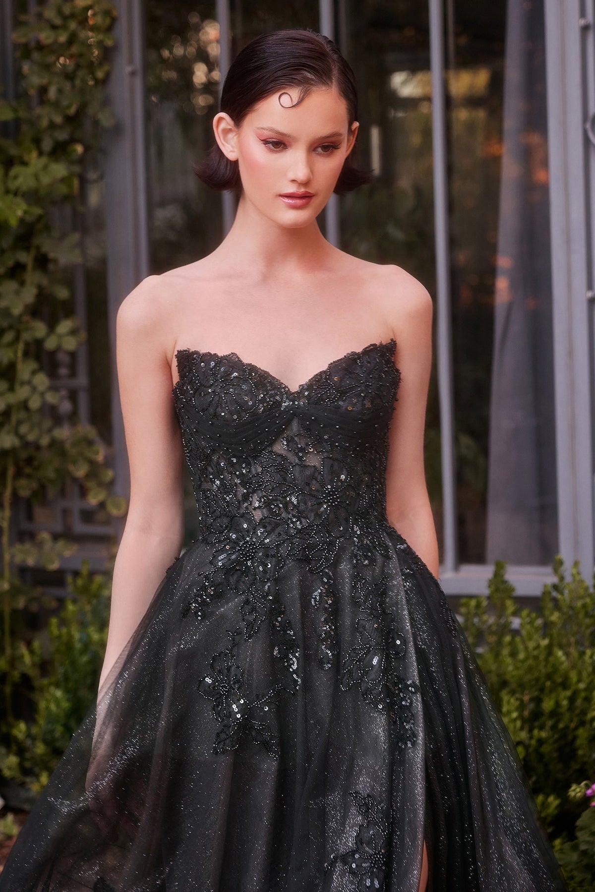 Andrea & Leo Couture A1378_BLACK-NUDE_1