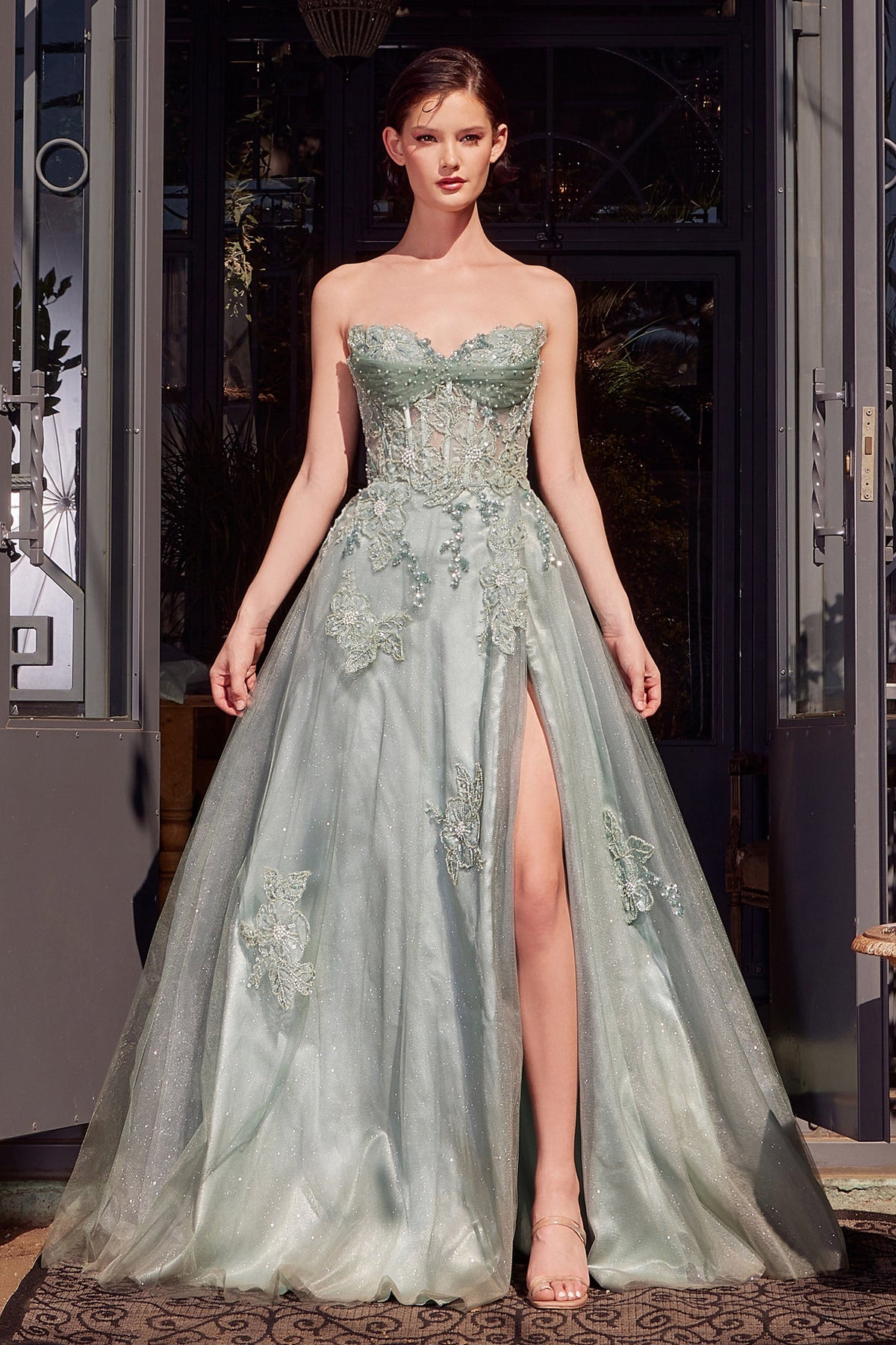Andrea & Leo Couture A1378_SAGE_front