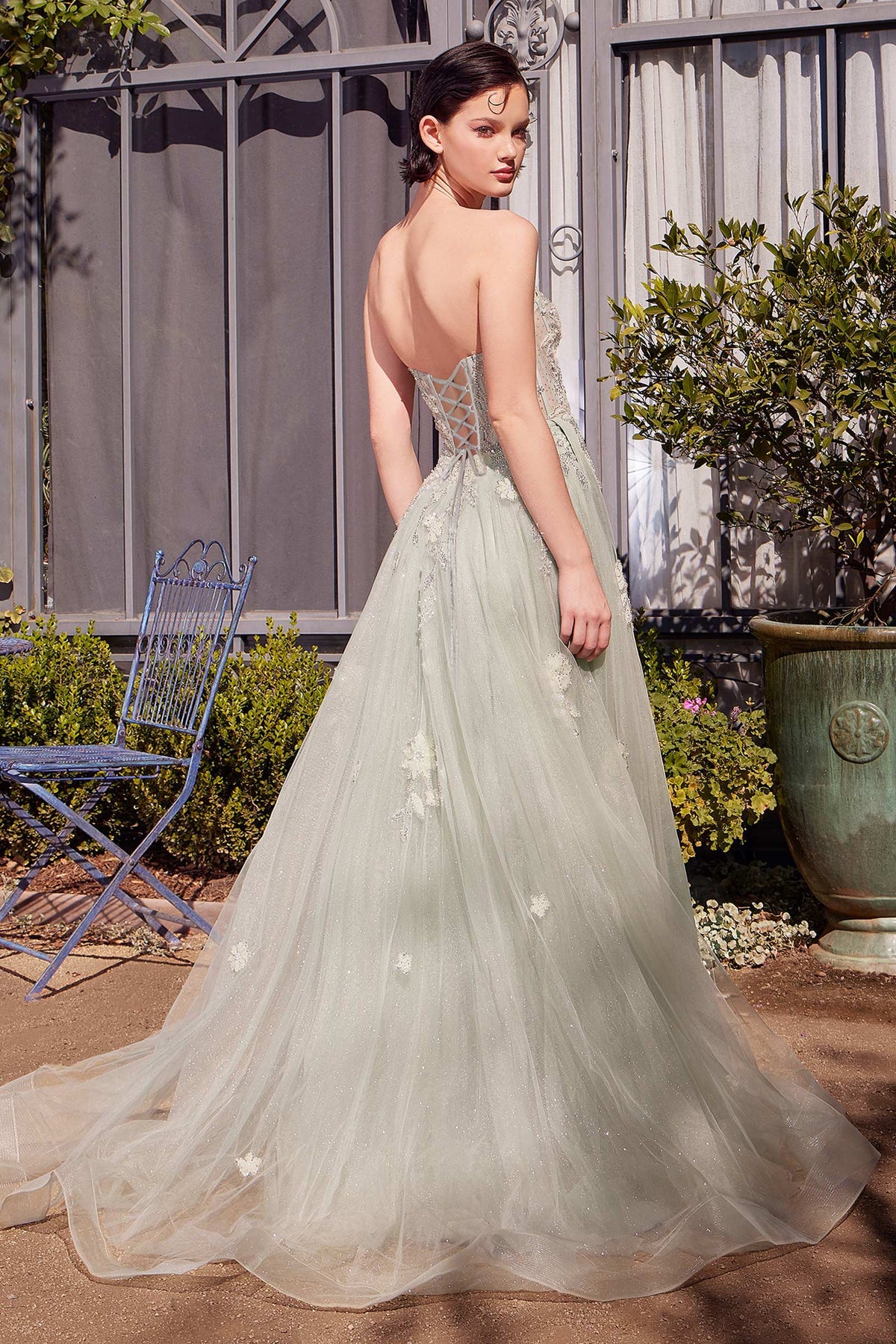 Andrea & Leo Couture A1418_SAGE_back