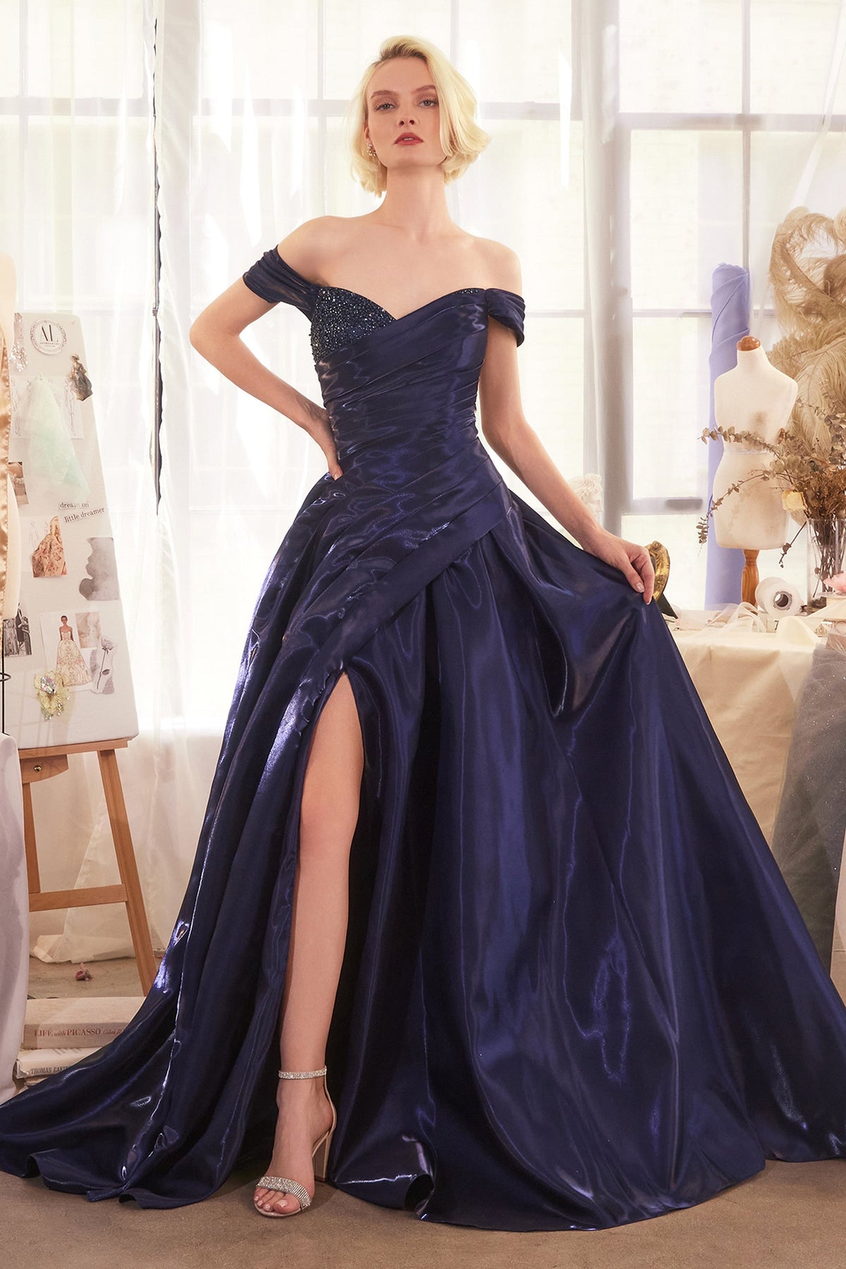 Andrea & Leo Couture A1424_NAVY_front
