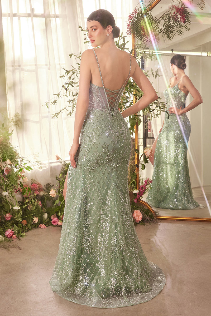 Andrea & Leo Couture A1470_SAGE_back