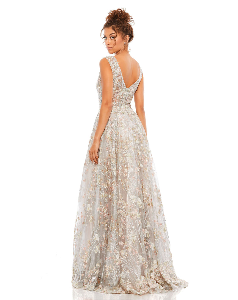 Mac Duggal A20131-FloralMulti-BK
