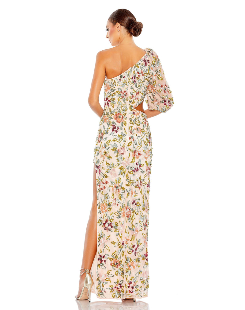 Mac Duggal A5567-NudeMulti-BK