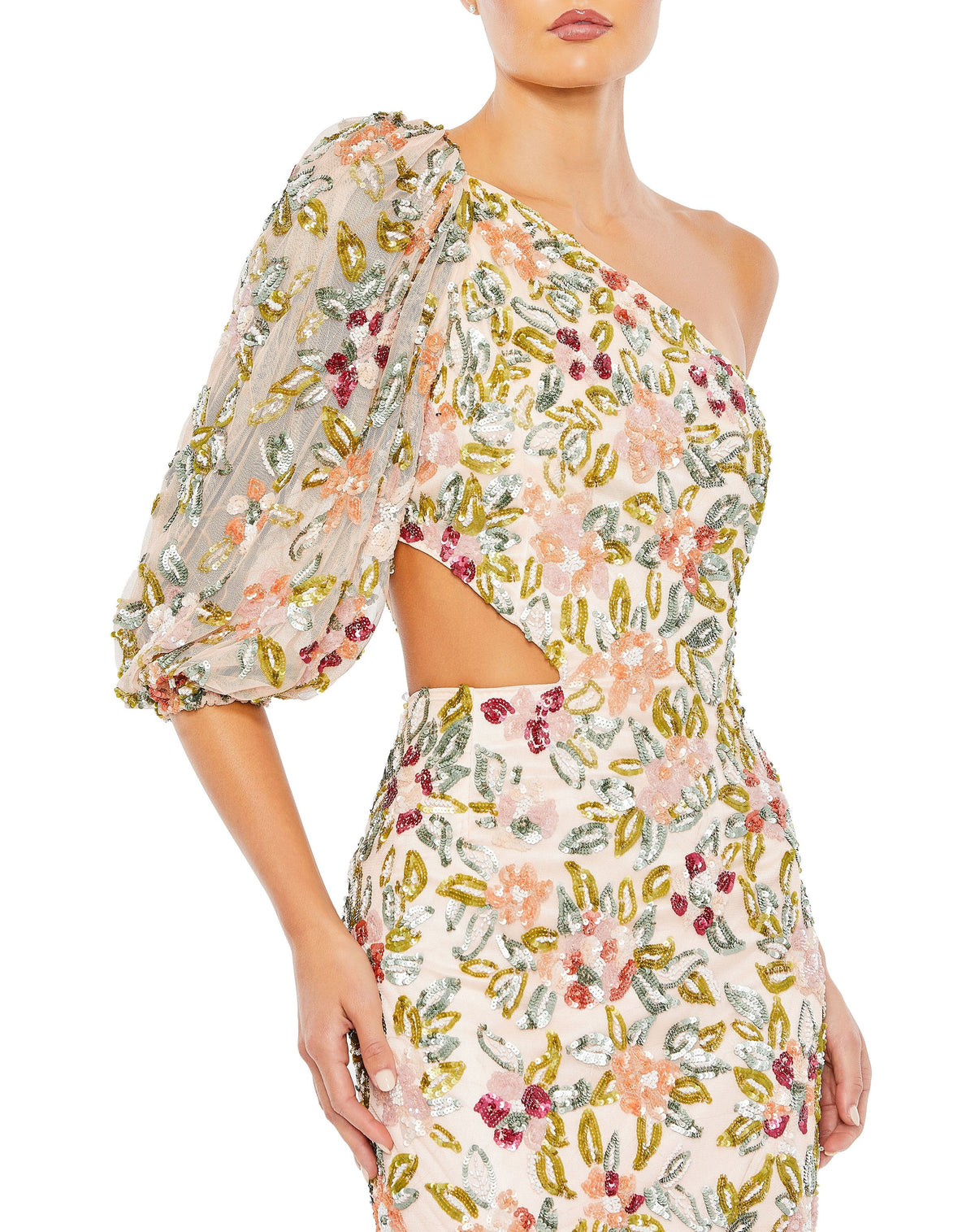 Mac Duggal A5567-NudeMulti-CL