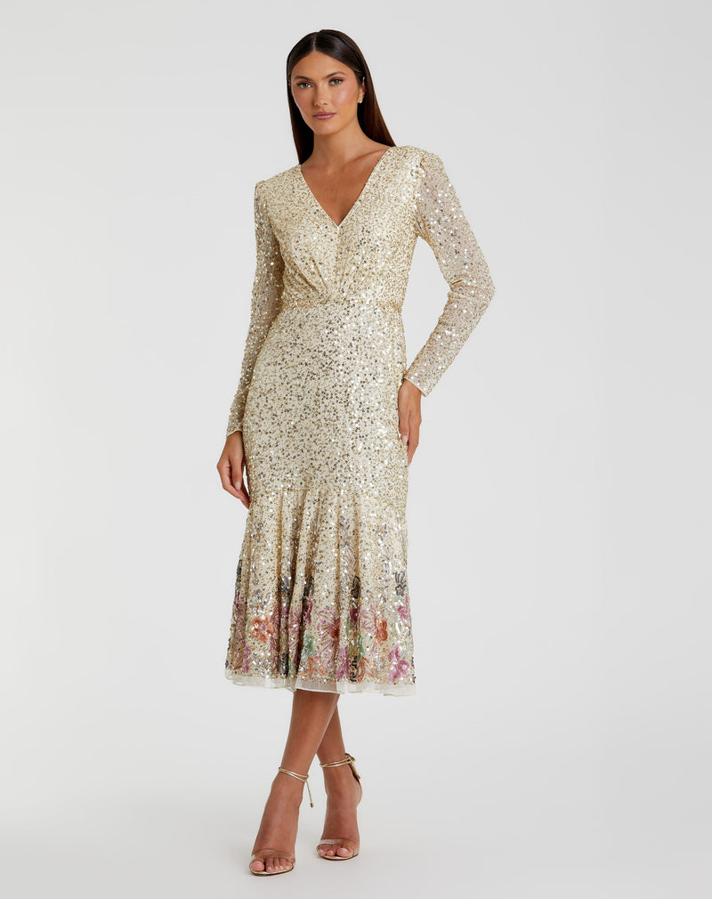 Mac Duggal A5589-GoldMulti-AB