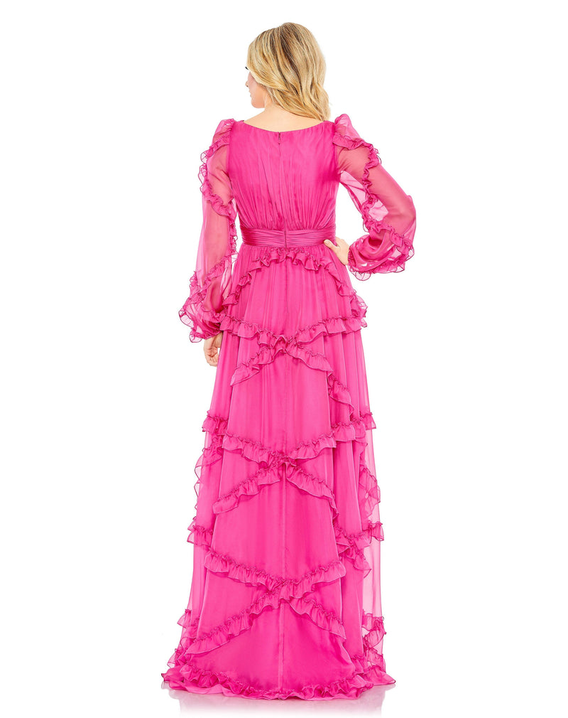 Mac Duggal A68223-Fuchsia-BK