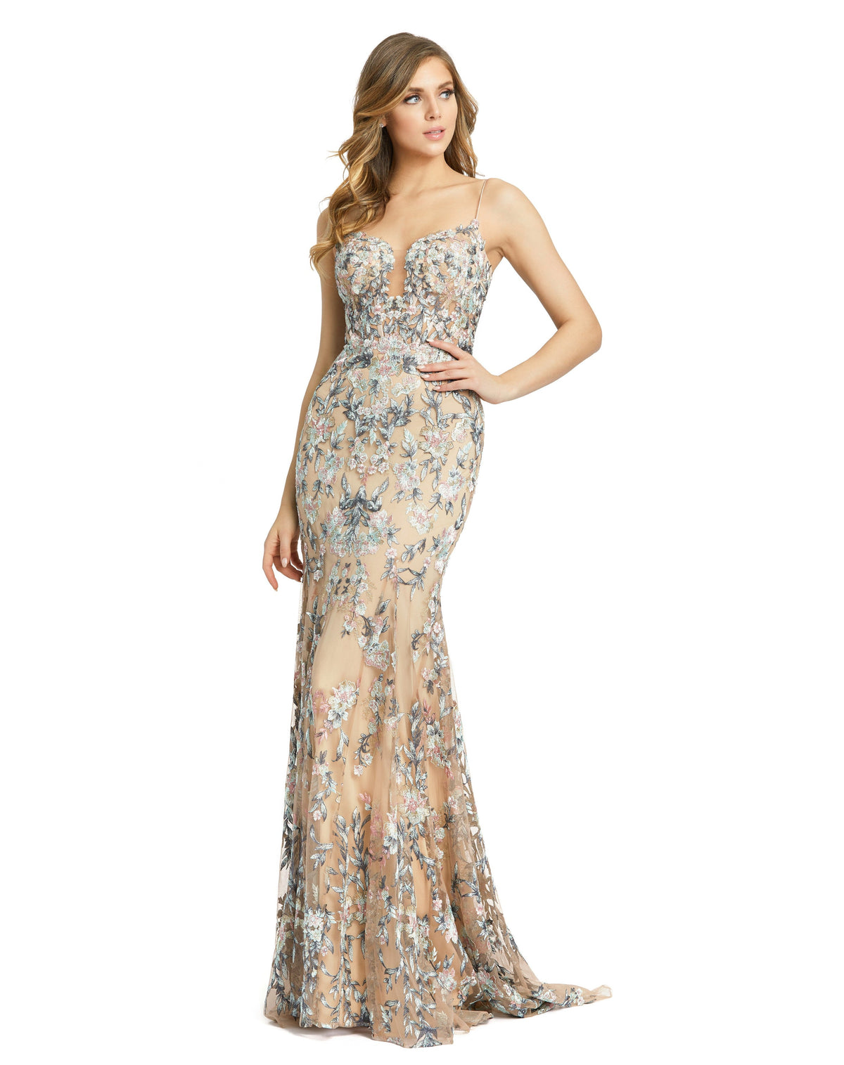 Mac Duggal A79313-NudeMulti-AB