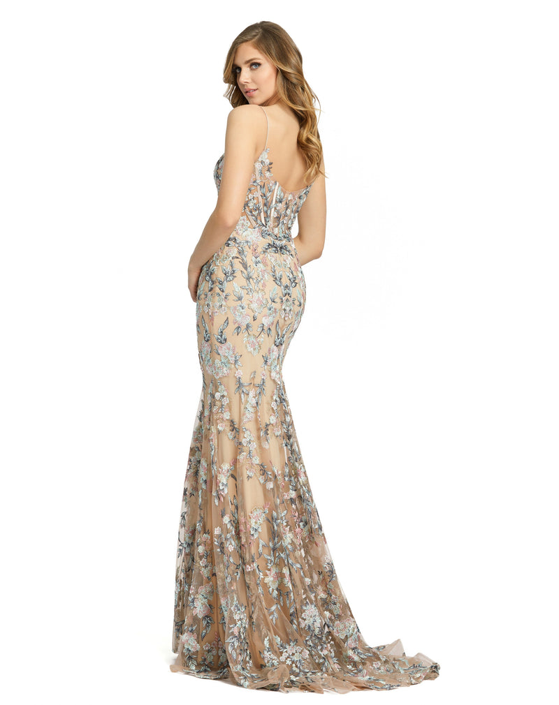 Mac Duggal A79313-NudeMulti-BK