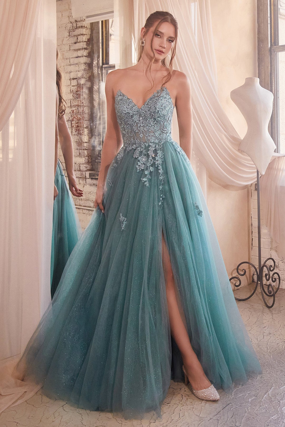 Ladivine by Cinderella Divine C148_dustyteal_1