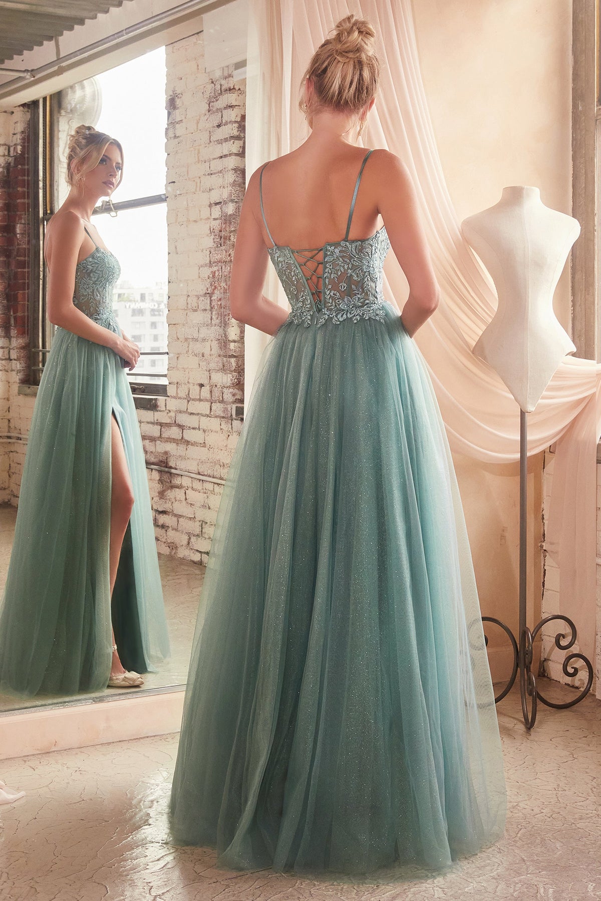 Ladivine by Cinderella Divine C150_dustyteal_2