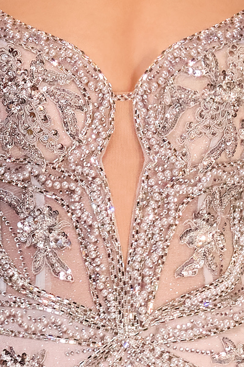 Ladivine by Cinderella Divine CC0240_SILVER-NUDE_1