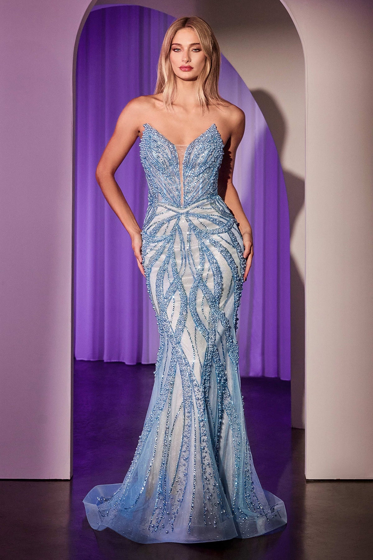Ladivine by Cinderella Divine CC0688_BLUE_FRONT