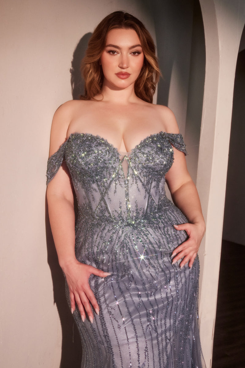 Ladivine by Cinderella Divine CC341C_SMOKY-BLUE_2
