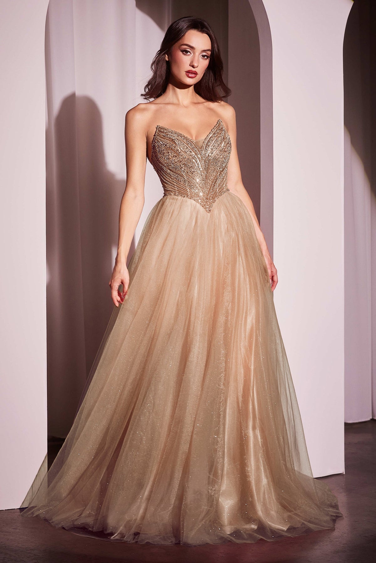 Ladivine by Cinderella Divine CC415_MOCHA_GOLD_FRONT