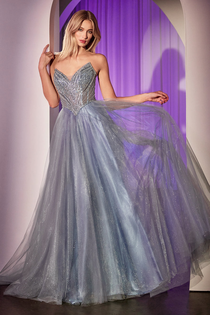 Ladivine by Cinderella Divine CC415_SMOKY--BLUE_FRONT