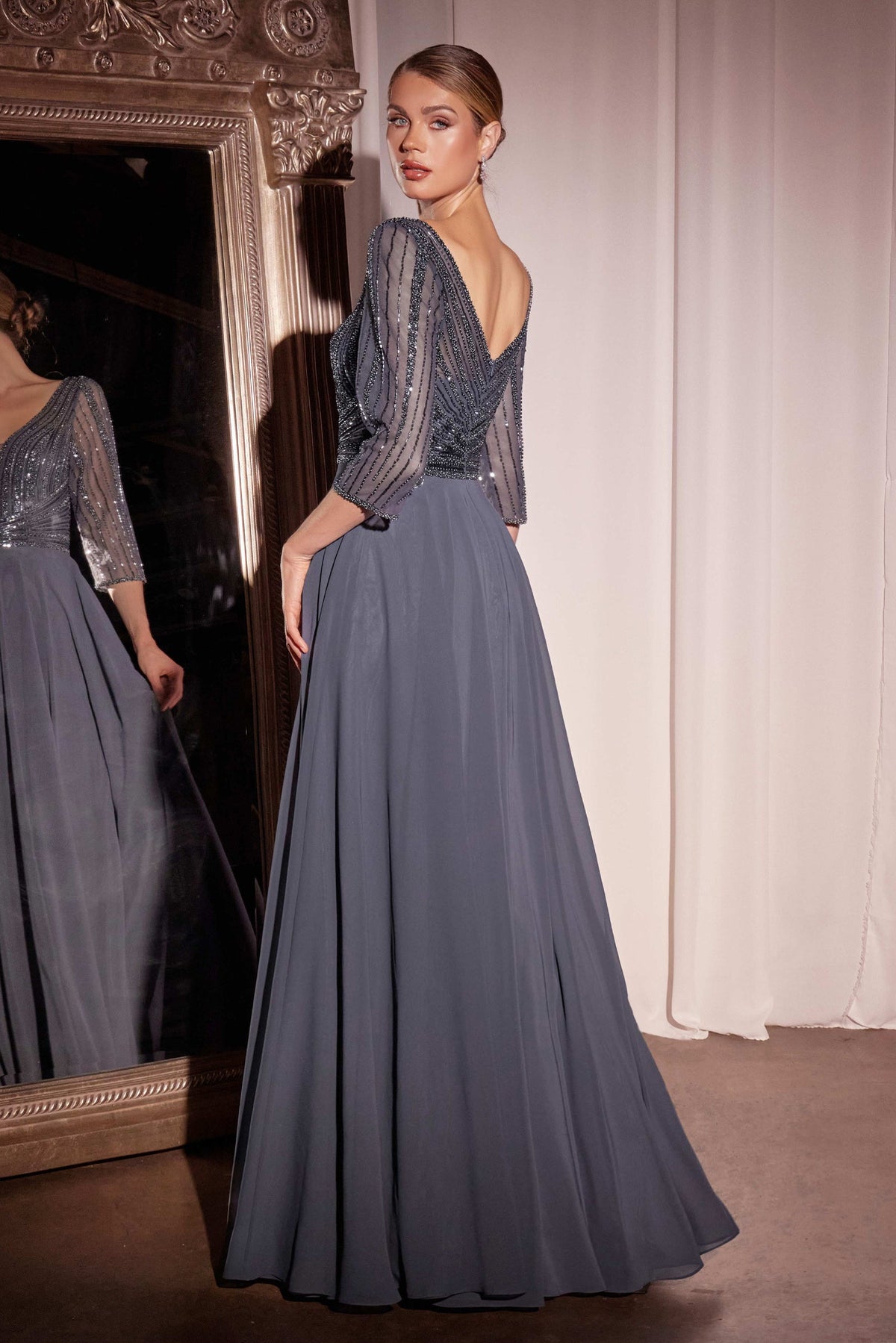Ladivine by Cinderella Divine CC446_INDIGO-GREY_BACK