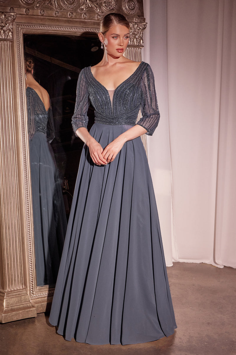 Ladivine by Cinderella Divine CC446_INDIGO-GREY_FRONT