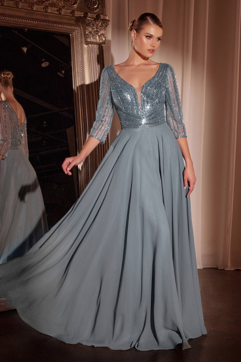 Ladivine by Cinderella Divine CC446_SMOKY-BLUE_FRONT
