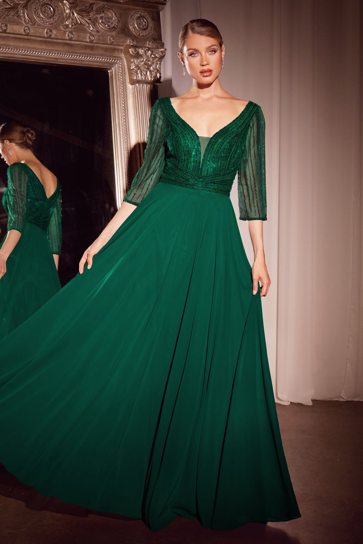 Ladivine by Cinderella Divine CC446_emerald_front