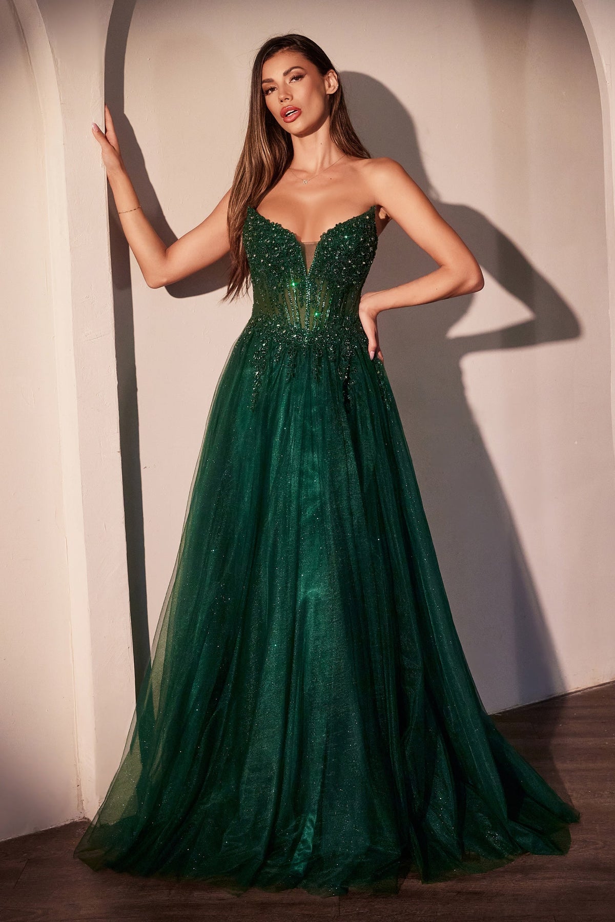 Ladivine by Cinderella Divine CC487_EMERALD_FRONT