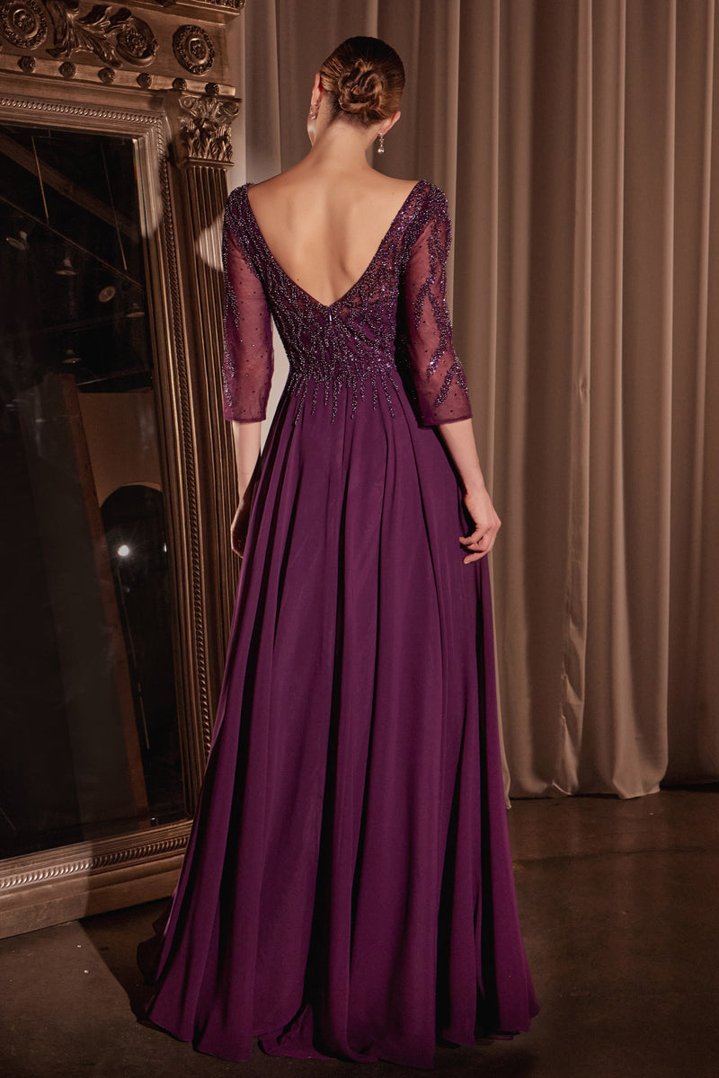 Ladivine by Cinderella Divine CD0171_EGGPLANT_BACK