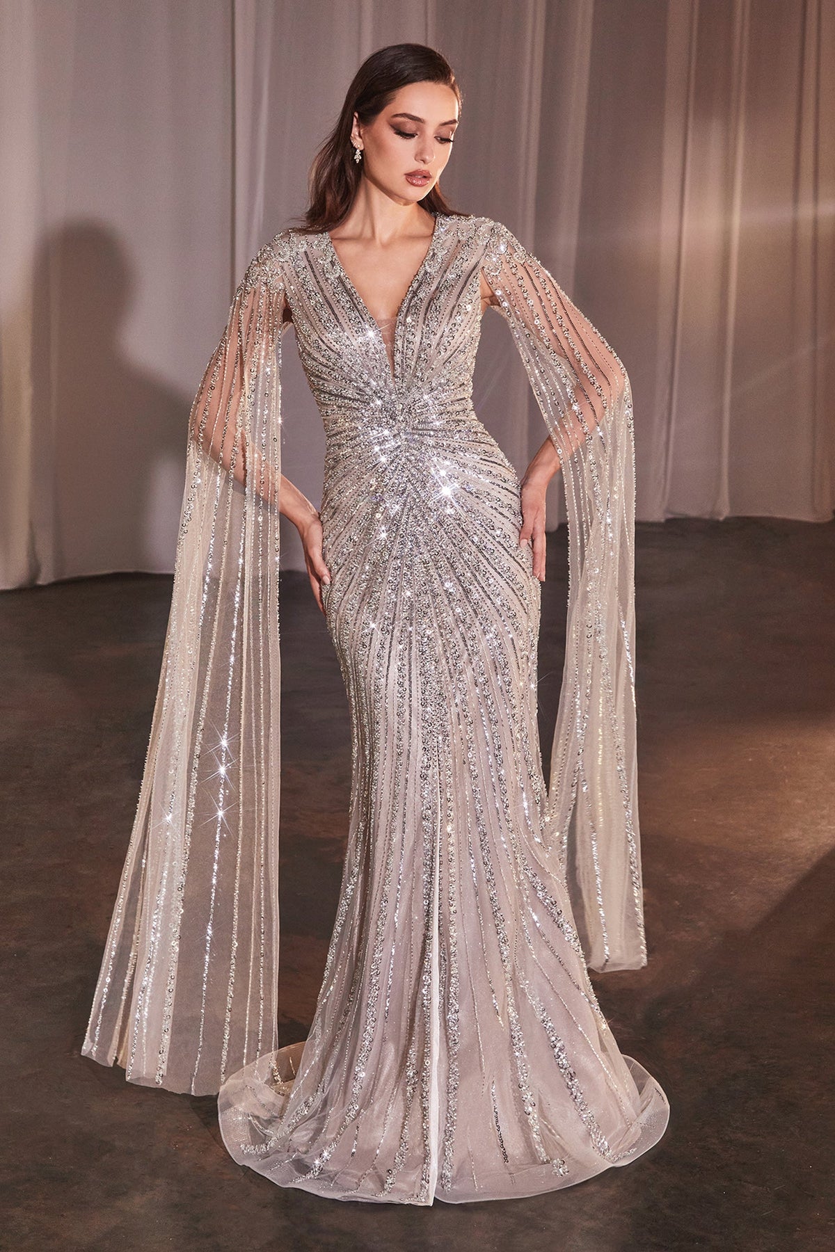 Ladivine by Cinderella Divine CD0239_SILVER_NUDE_FRONT
