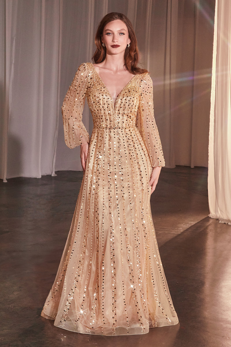 Ladivine by Cinderella Divine CD0240_CHAMPAGNE-GOLD_front