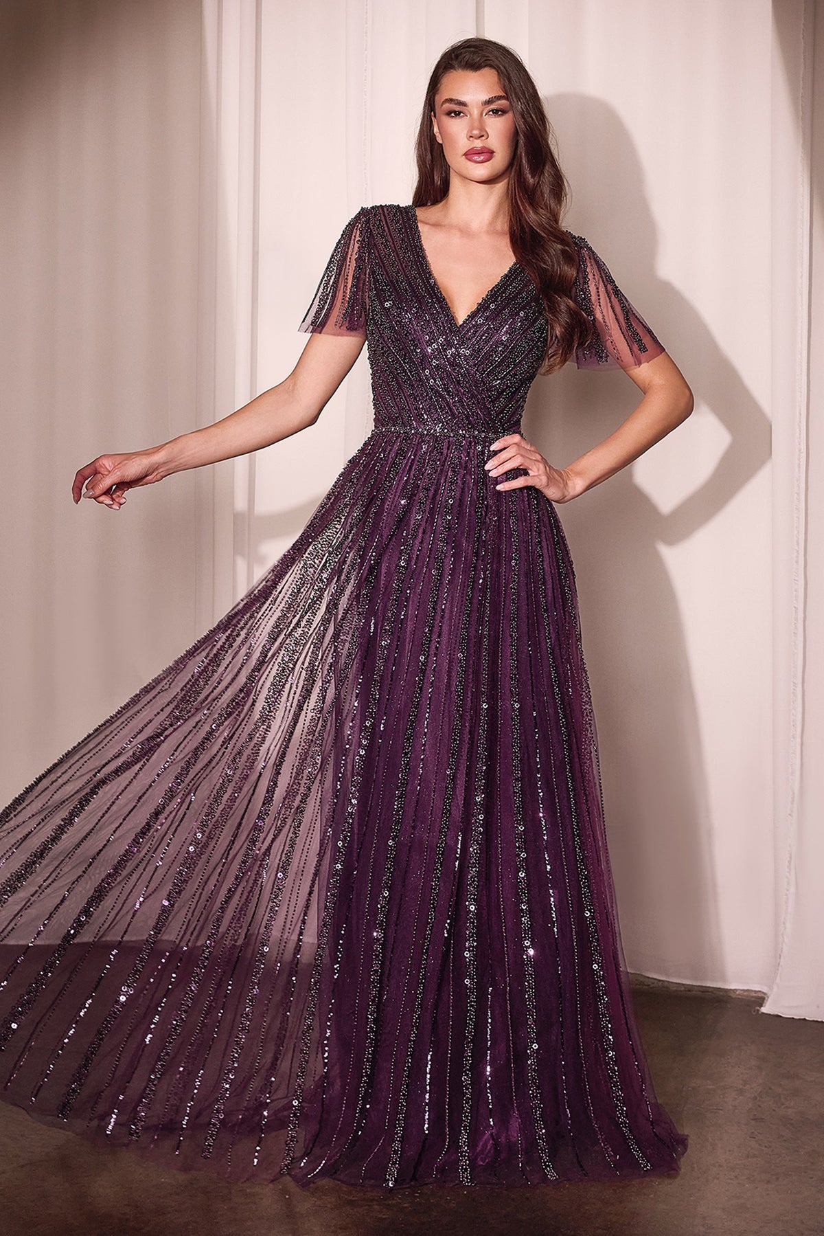 Ladivine by Cinderella Divine CD0241_eggplant_FRONT