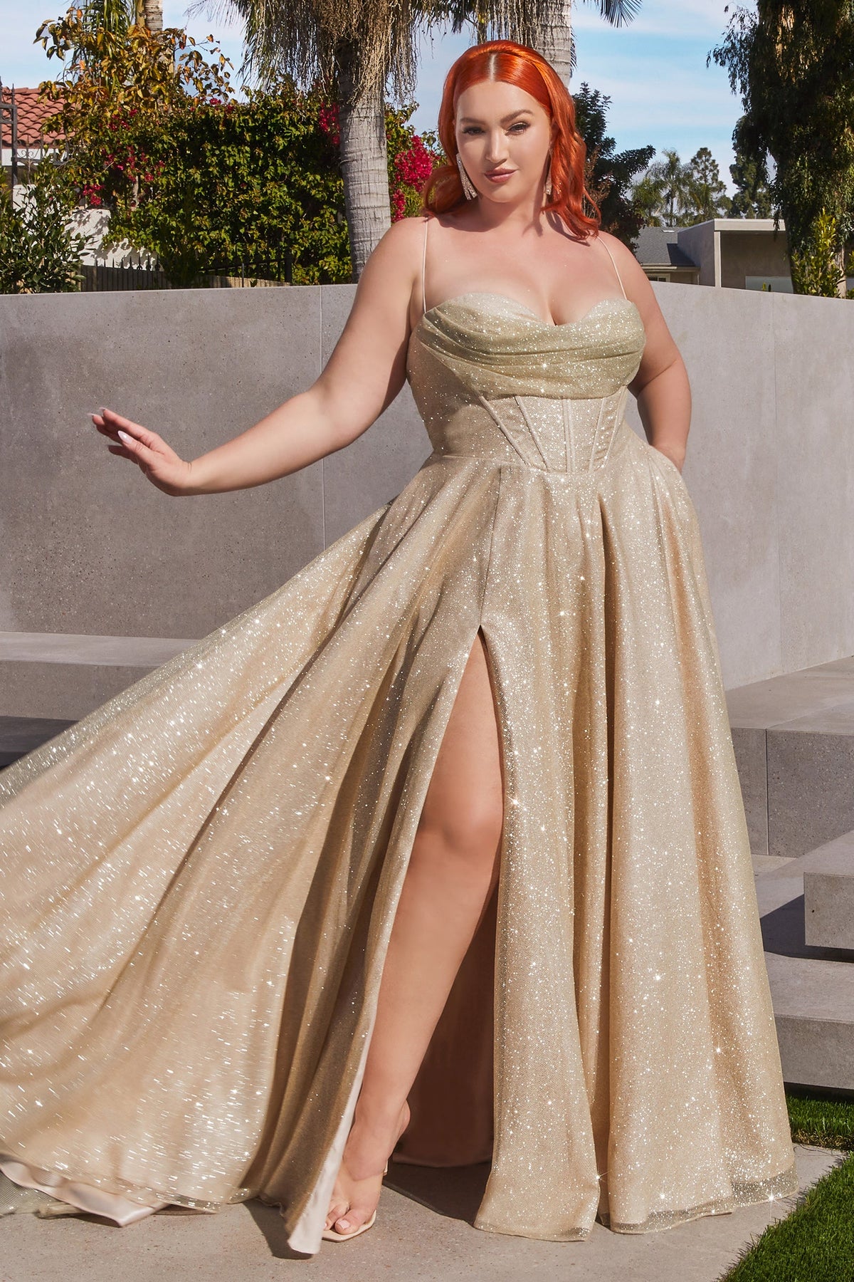 Ladivine by Cinderella Divine CD252C_CHAMPAGNE_GOLD_FRONT