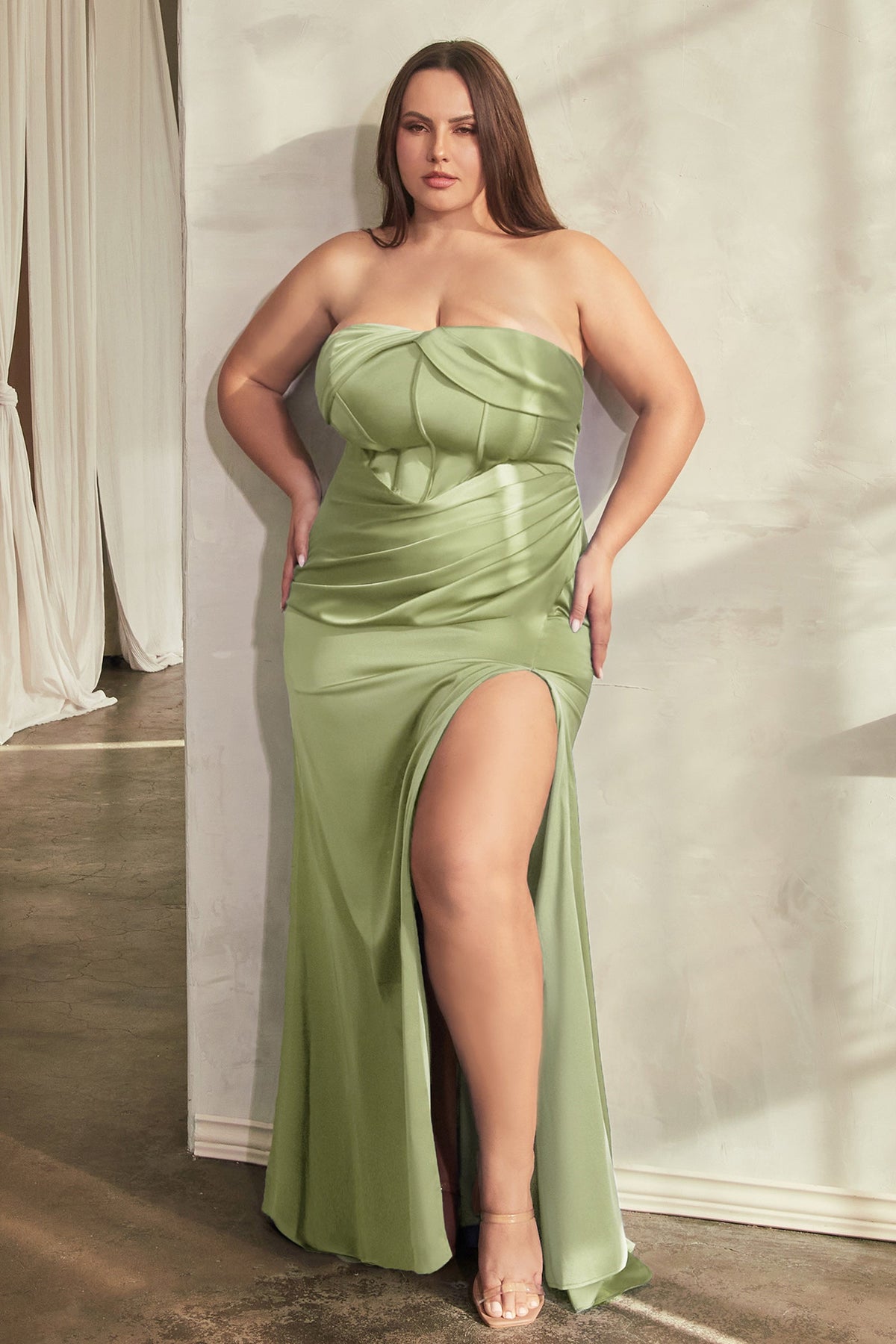 Ladivine by Cinderella Divine CD326C_SAGE_FRONT