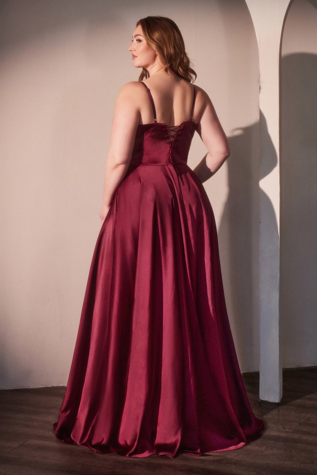 Ladivine by Cinderella Divine CD337C_BURGUNDY_BACK