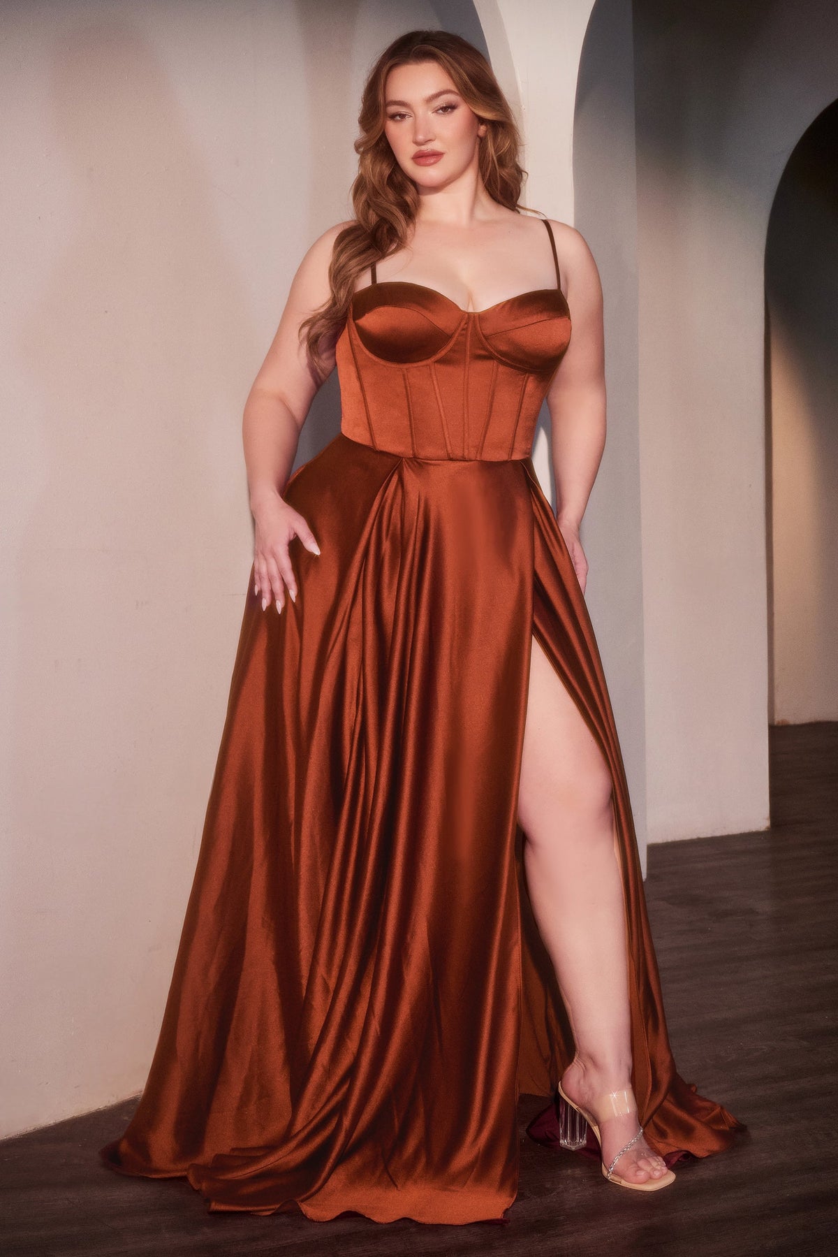 Ladivine by Cinderella Divine CD337C_SIENNA_FRONT