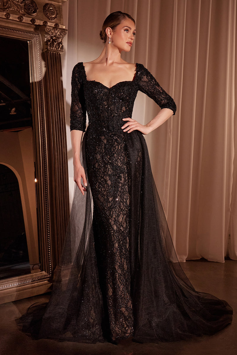 Ladivine by Cinderella Divine CD749_BLACK-NUDE_FRONT