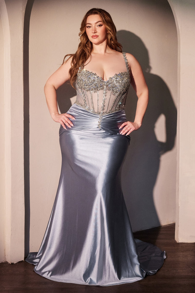 Ladivine by Cinderella Divine CD757C_DUSTY-BLUE_FRONT
