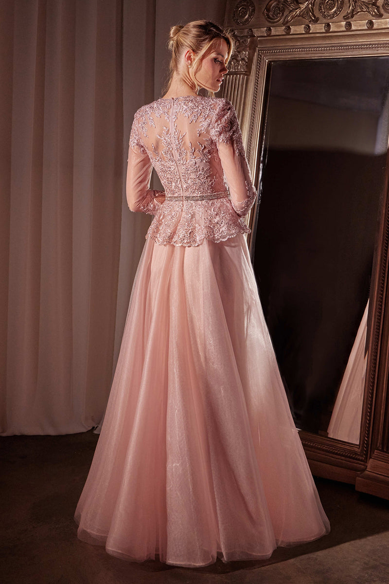 Ladivine by Cinderella Divine CD789_DUSTY-ROSE_BACK