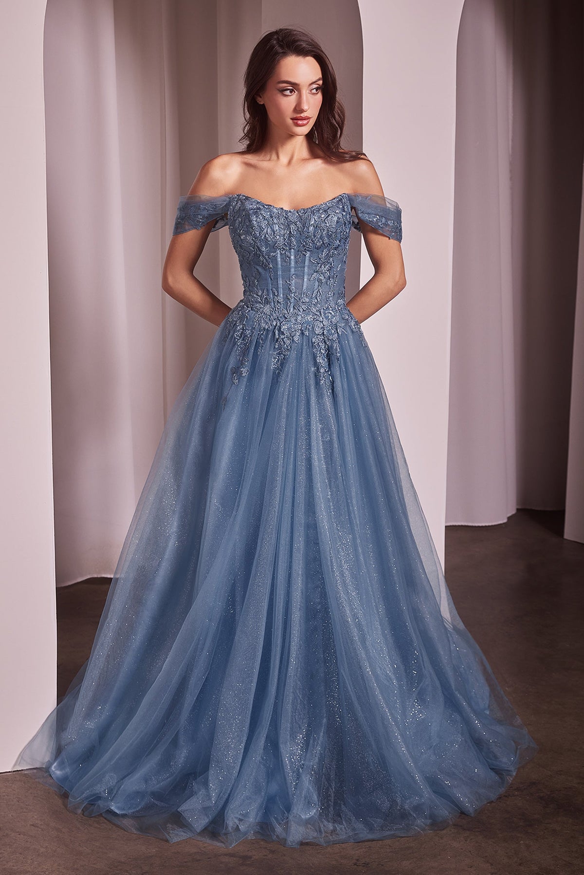 Ladivine by Cinderella Divine CD799_SMOKY_BLUE_FRONT