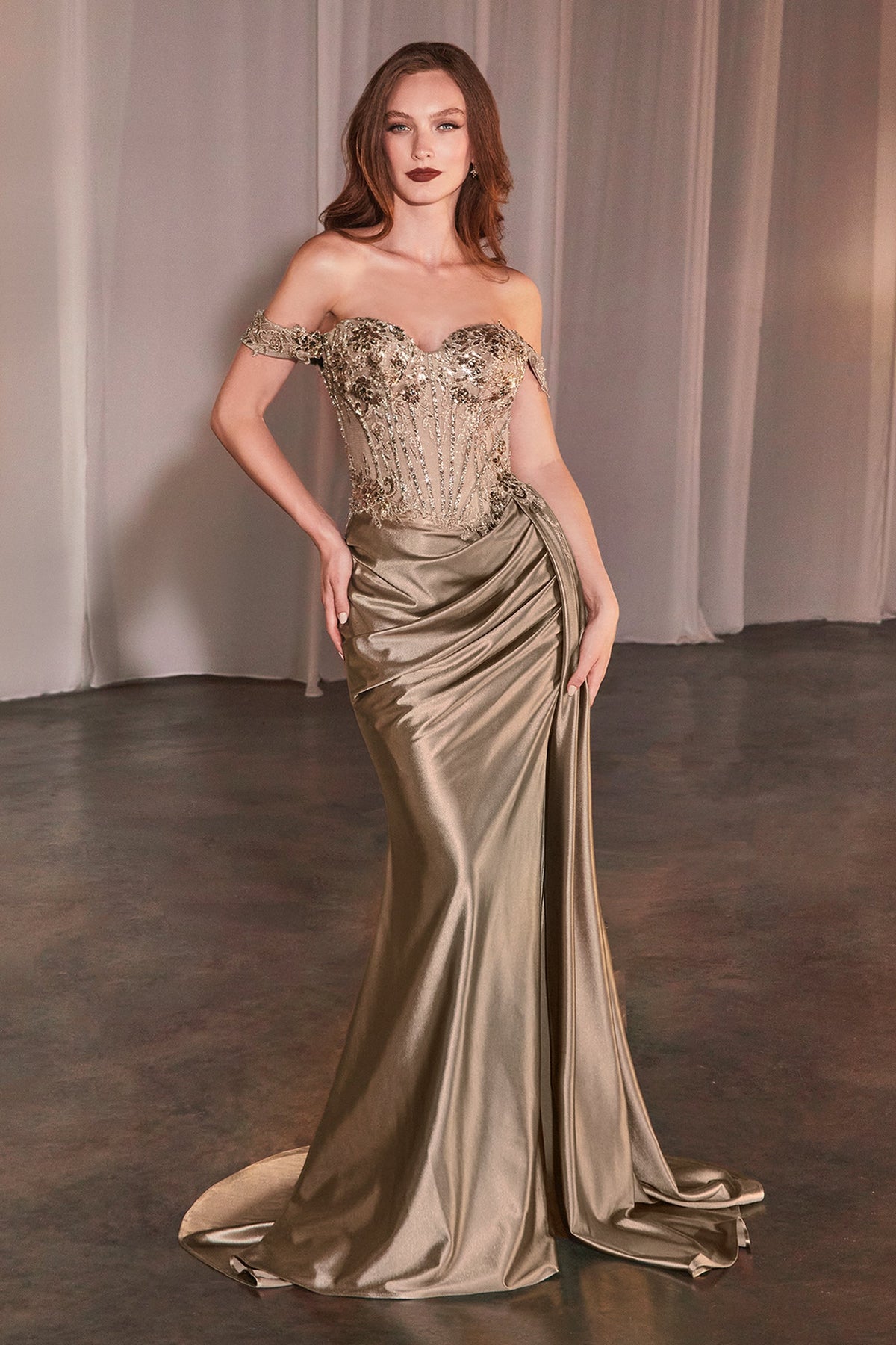 Ladivine by Cinderella Divine CD803_MOCHA_GOLD_FRONT