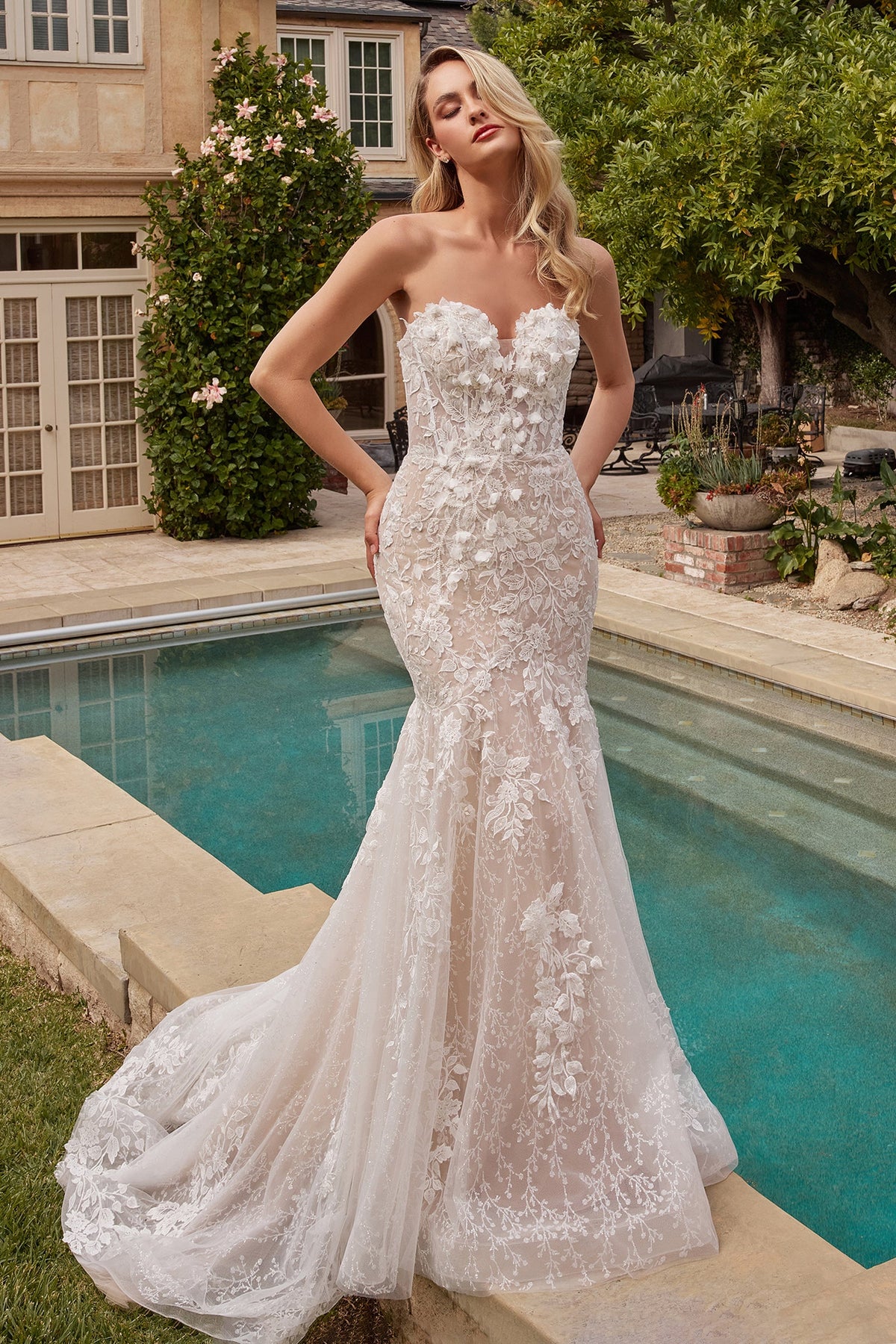 Andrea & Leo Couture CDS431W_OFF_WHITE_NUDE_FRONT