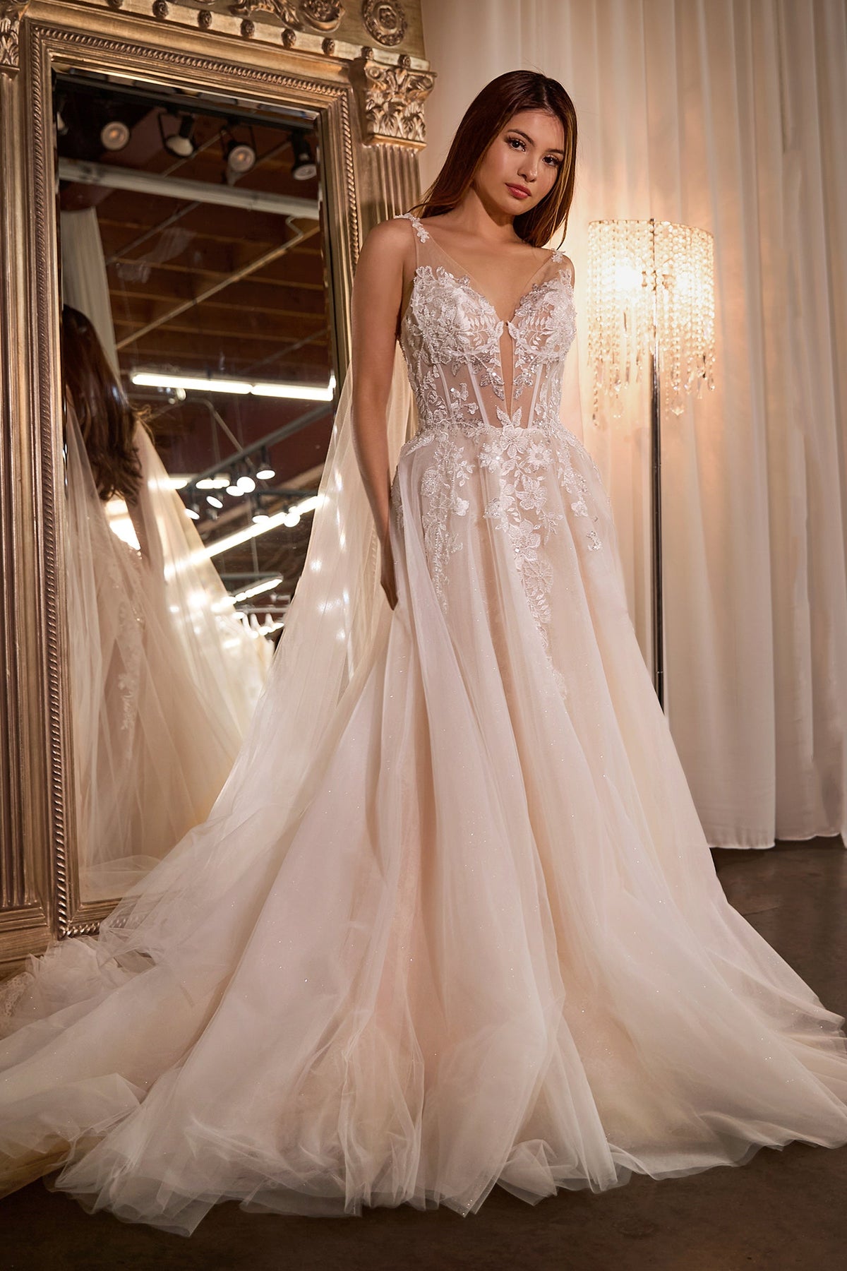 Ladivine by Cinderella Divine CDS476W_OFF_WHITE_NUDE_FRONT