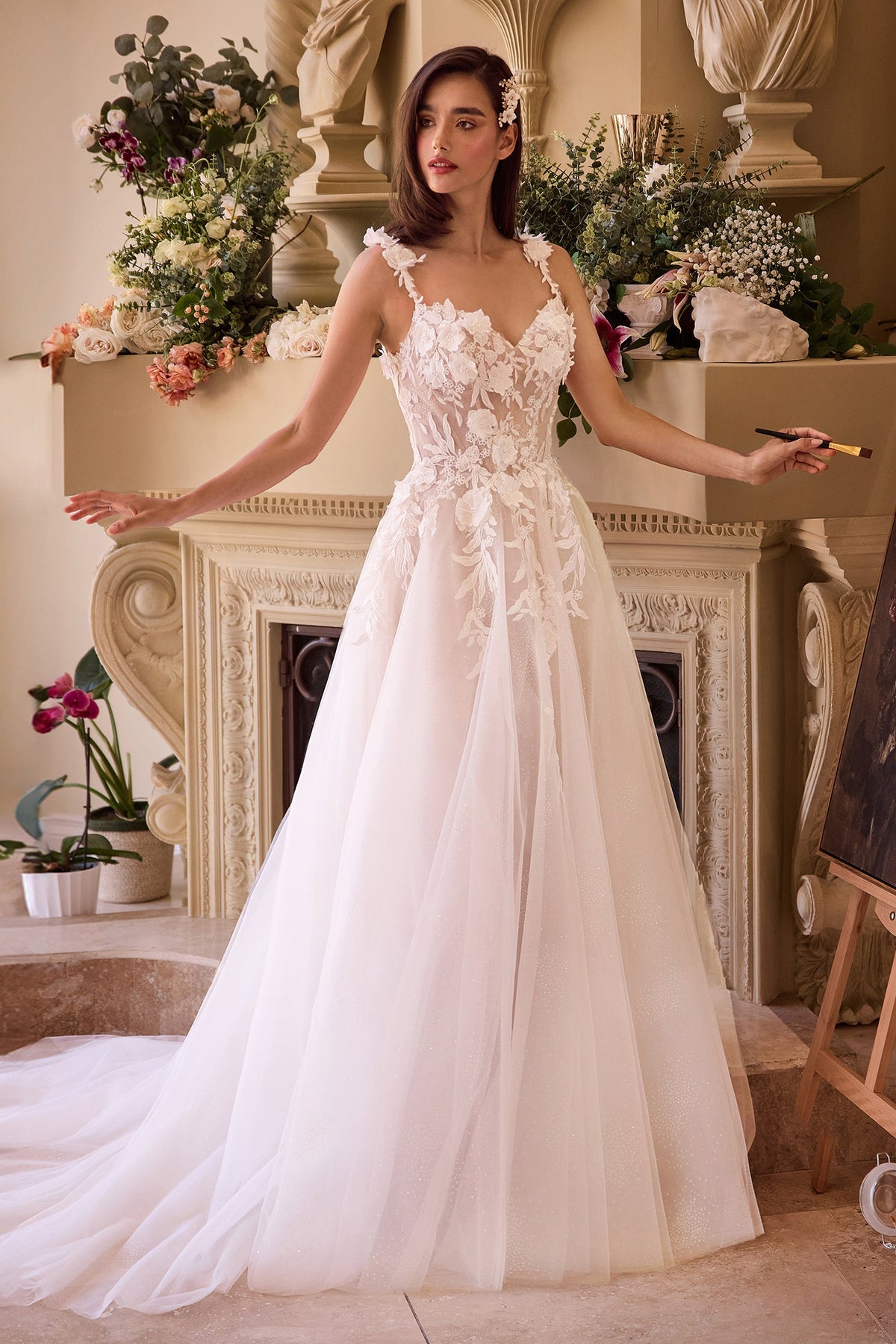 Ladivine by Cinderella Divine CDS498W_OFF_WHITE_NUDE_FRONT