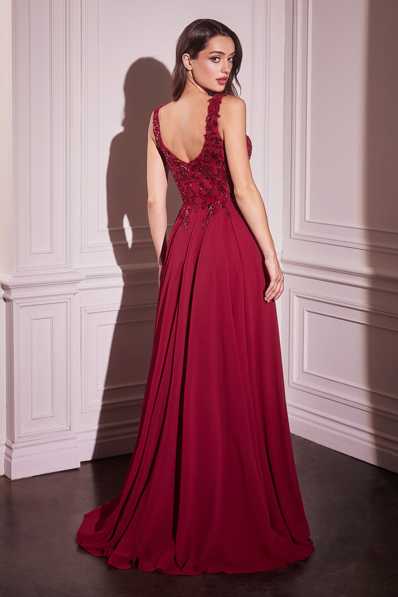 Ladivine by Cinderella Divine CDS503_BURGUNDY_BACK