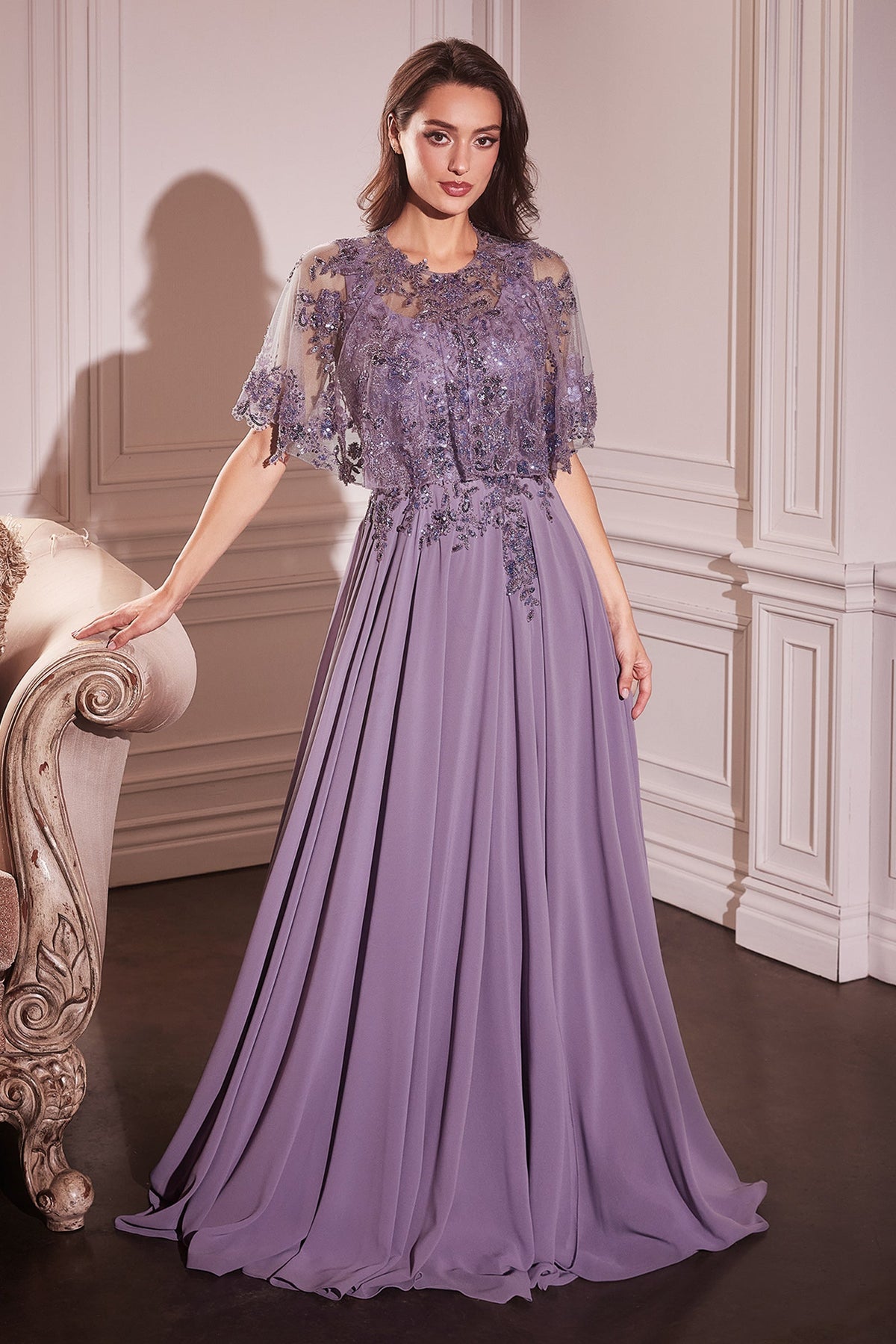 Ladivine by Cinderella Divine CDS503_DUSTY-LAVENDER_FRONT
