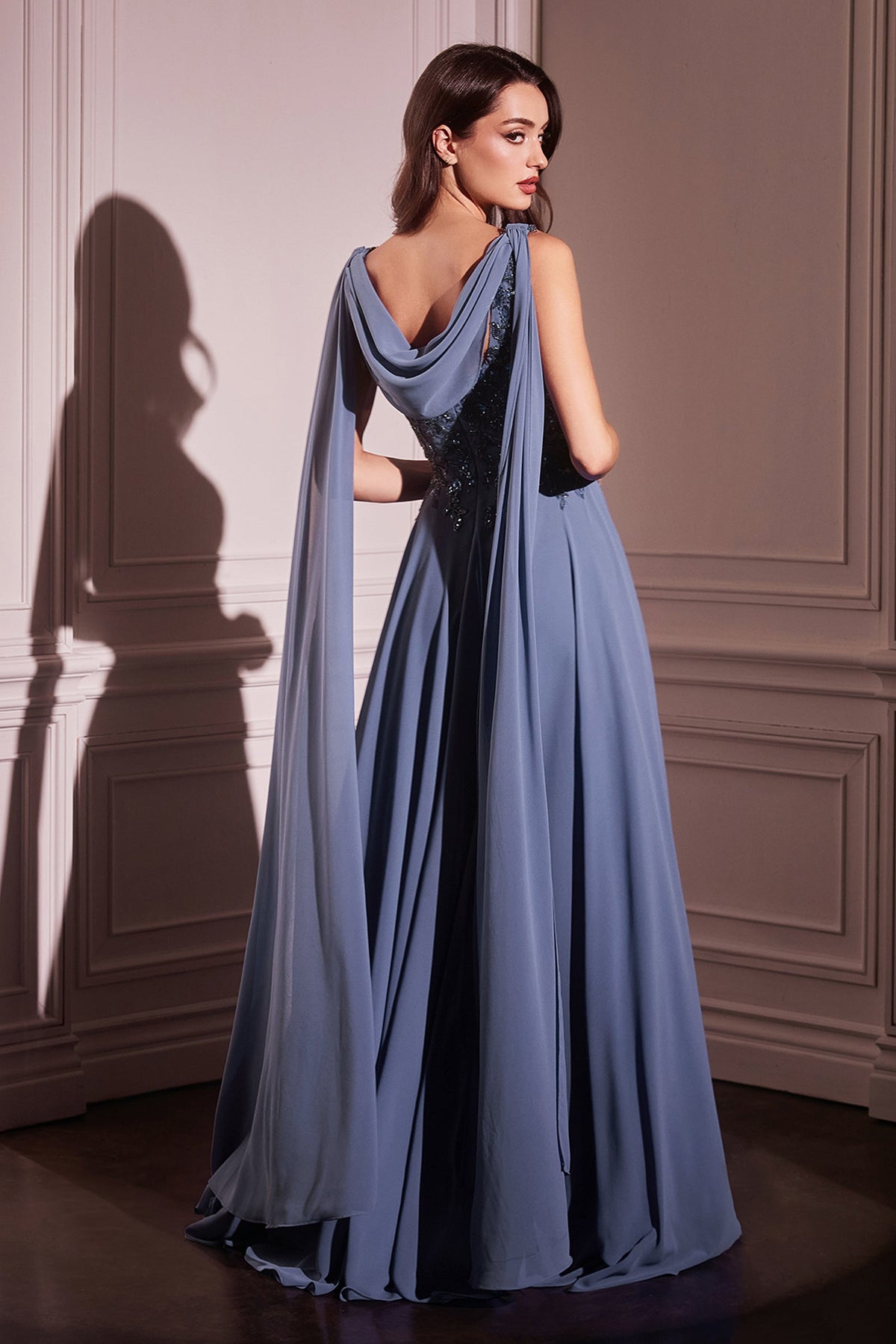 Ladivine by Cinderella Divine CDS509_SMOKY-BLUE_BACK