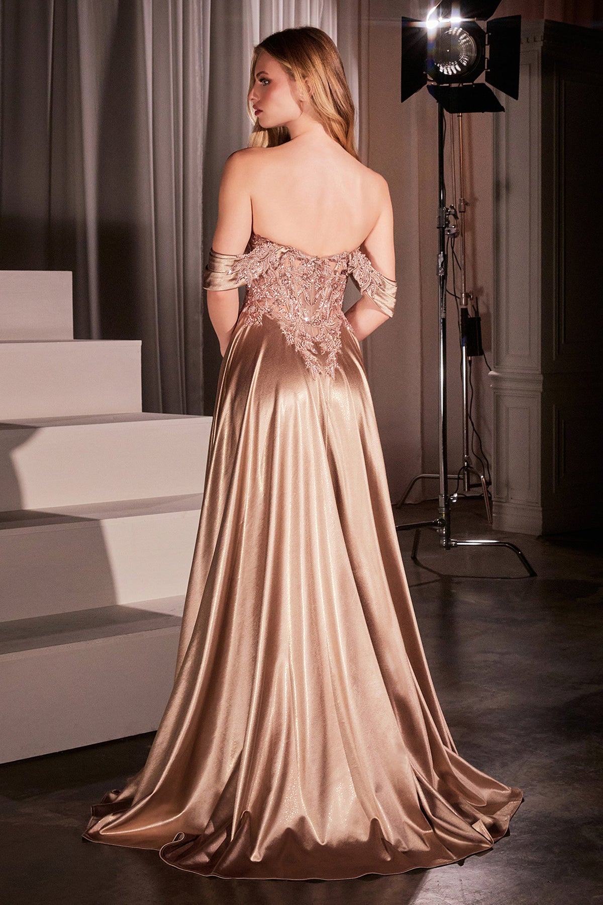 Ladivine by Cinderella Divine CDS525_MOCHA--GOLD_BACK