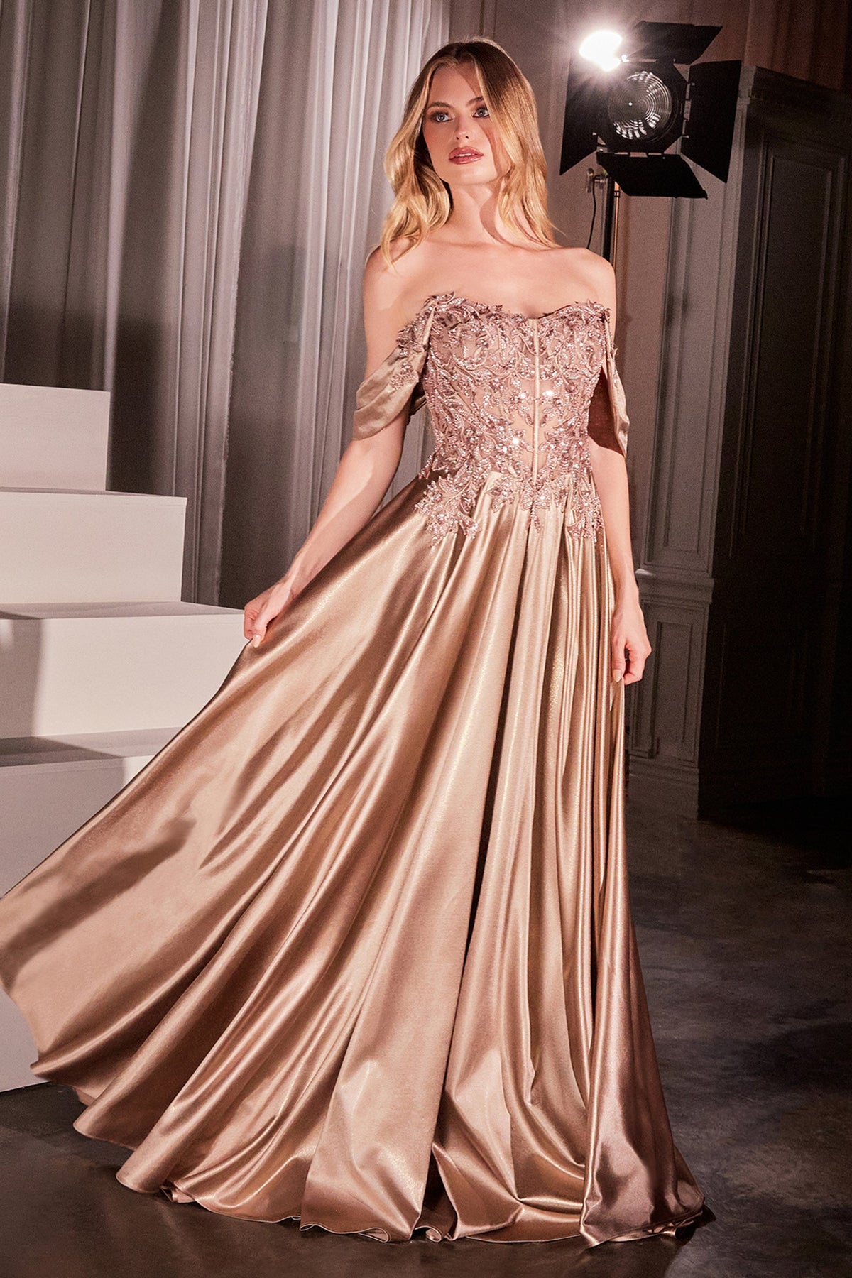 Ladivine by Cinderella Divine CDS525_MOCHA_GOLD_FRONT