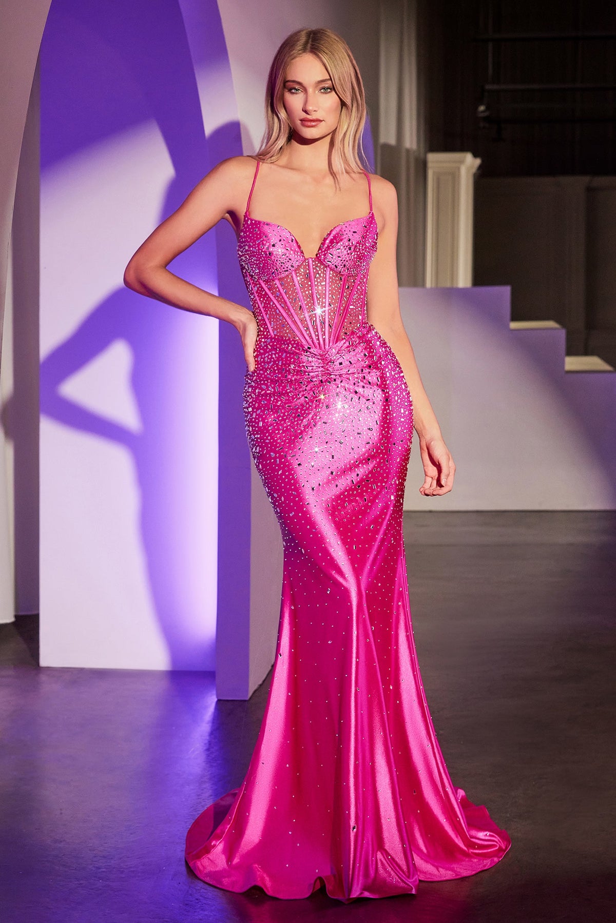 Ladivine by Cinderella Divine CDS527_FUCHSIA_FRONT