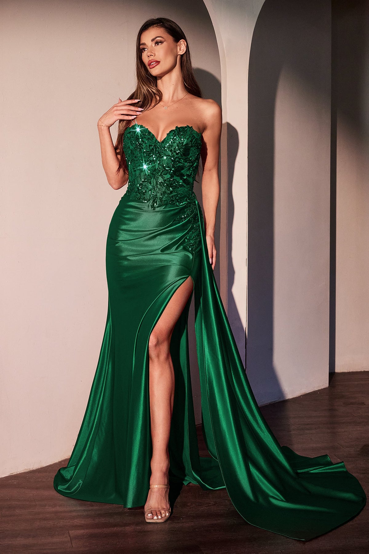 Ladivine by Cinderella Divine CDS530_EMERALD_FRONT